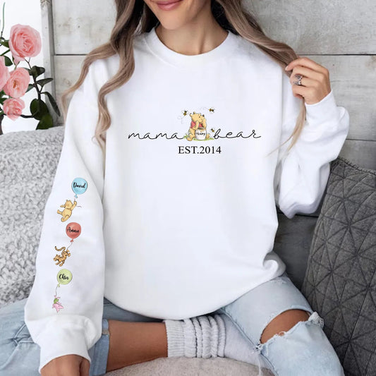 Custom Mama Bear Sweatshirt, Name Clothing Customization