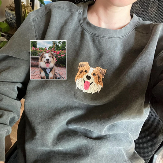 The Custom Embroidered Pet Portrait Sweatshirt
