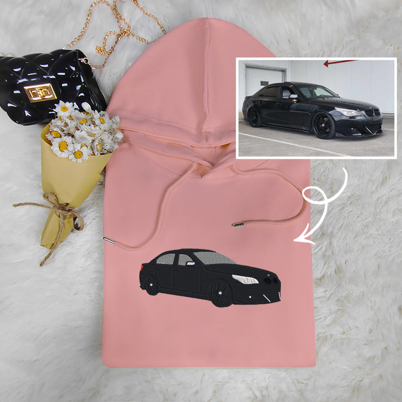 Express Your Love for Cars: Personalized Car Embroidery Hoodie