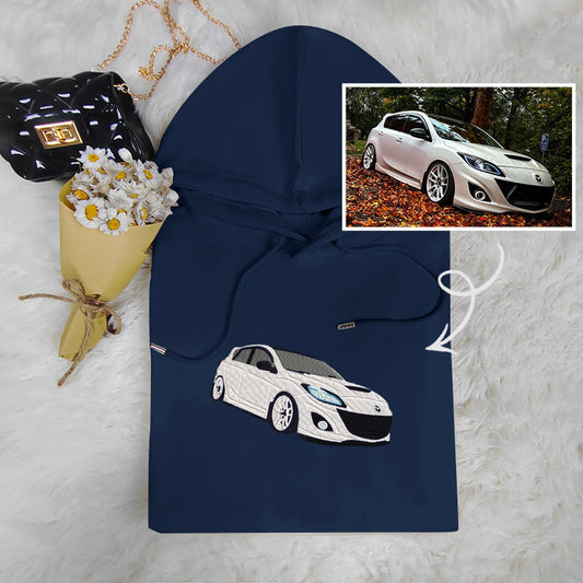 Small Car, Big Style: Custom Embroidered Car Sweatshirt