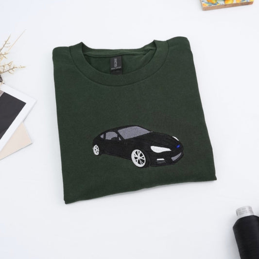 Car Enthusiast Custom T-Shirt - Sports Car Embroidered Shirt - Perfect Auto Lover Gift