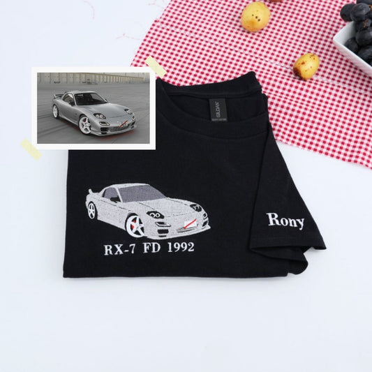 Car Lover Custom T-Shirts | Sports Car Embroidered Apparel - Auto Enthusiast Gift