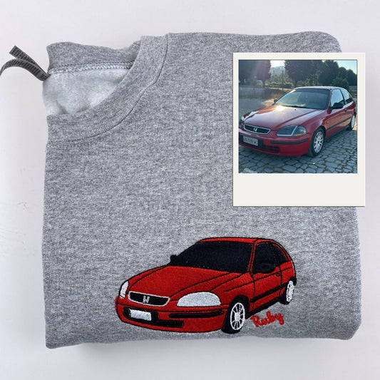 Classic Car Portrait Hoodies - Vintage Vehicle Embroidered Sweatshirts - Automotive Enthusiast Gift