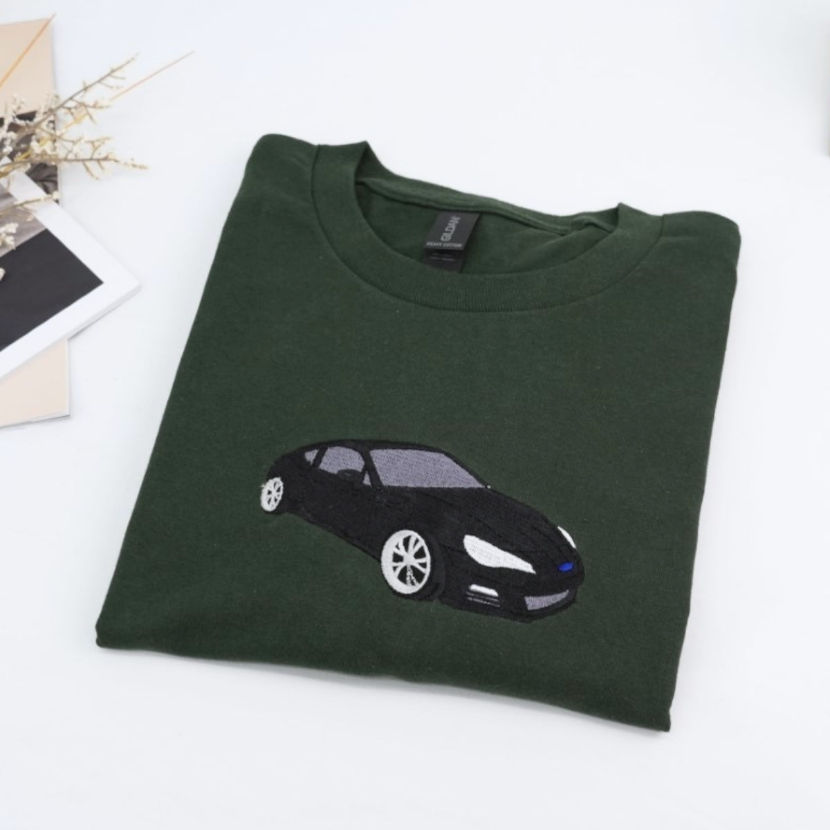 Classic Muscle Car Custom T-Shirt - Vintage Car Embroidered Shirt - Perfect Auto Enthusiast Gift