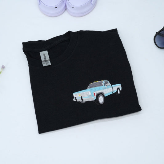 Classic Truck Custom T-Shirts - Car Enthusiast Embroidered Apparel - Perfect Auto Lover Gift