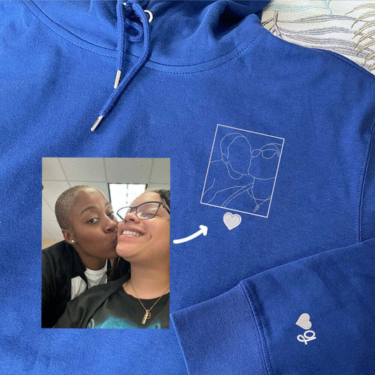 Custom Embroidered Portrait from Photo Sweatshirt