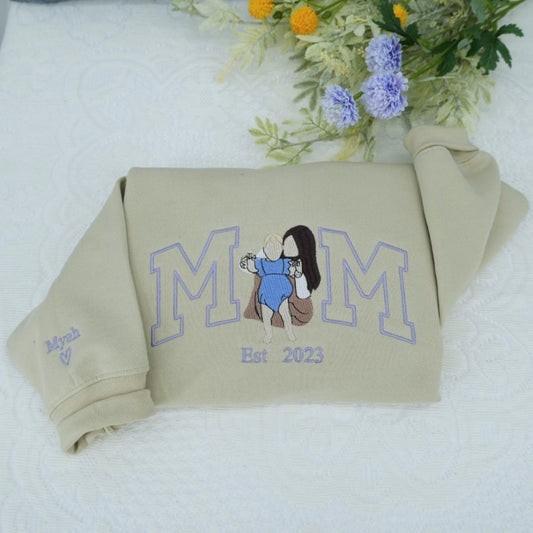 Custom Aunt Hoodies - Auntie Embroidered Sweatshirts - Perfect New Aunt Gift