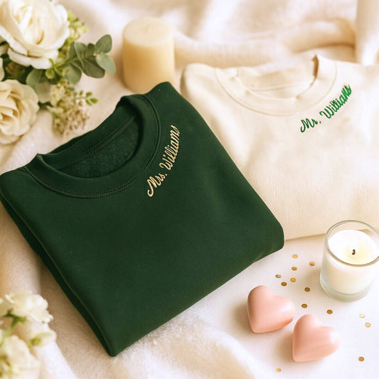 Personalized Unique Bridal Shower Gifts for Your Best Friend with Future MRS Sweatshirt Embroidered