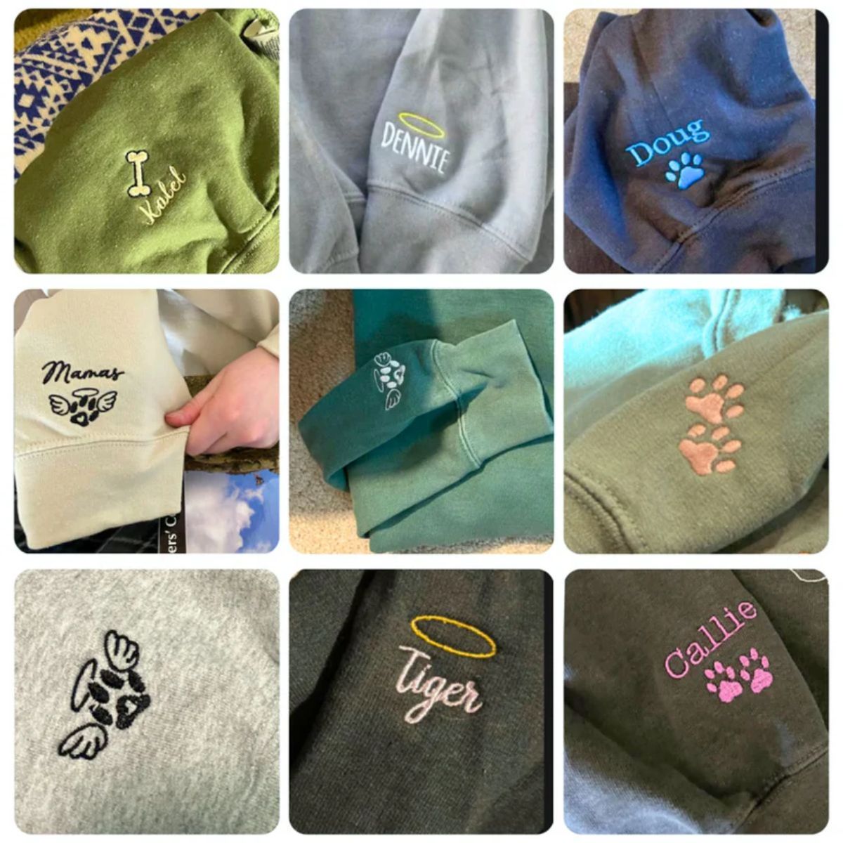 Cat Mom Custom Hoodies - Multi Pet Cat Face Embroidered Sweatshirts - Perfect Cat Lover Gift Ideas