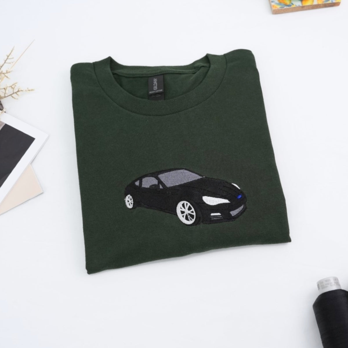 Sports Car Custom T-Shirt - Red Car Embroidered Shirt - Perfect Auto Enthusiast Gift