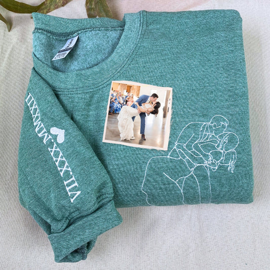 Personalized Unique Bridal Shower Gift for Stepdaughter Sweatshirt with Embroidery Your Photo