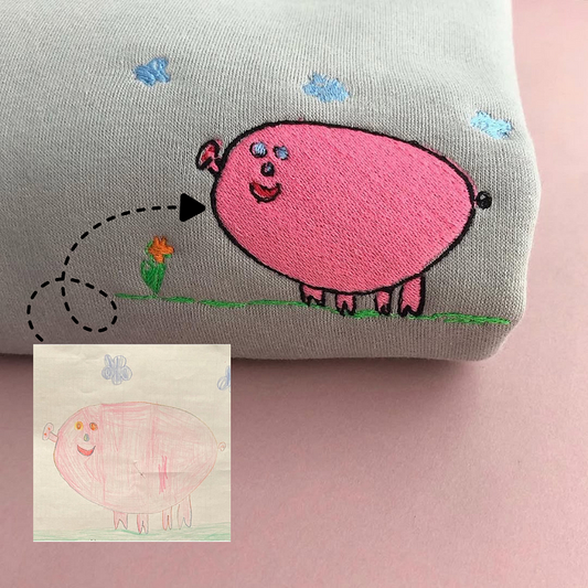 Custom Kids Drawing Sweatshirt – Personalized Art Hoodie, Unique Gift for Mom, Dad, or Grandparents