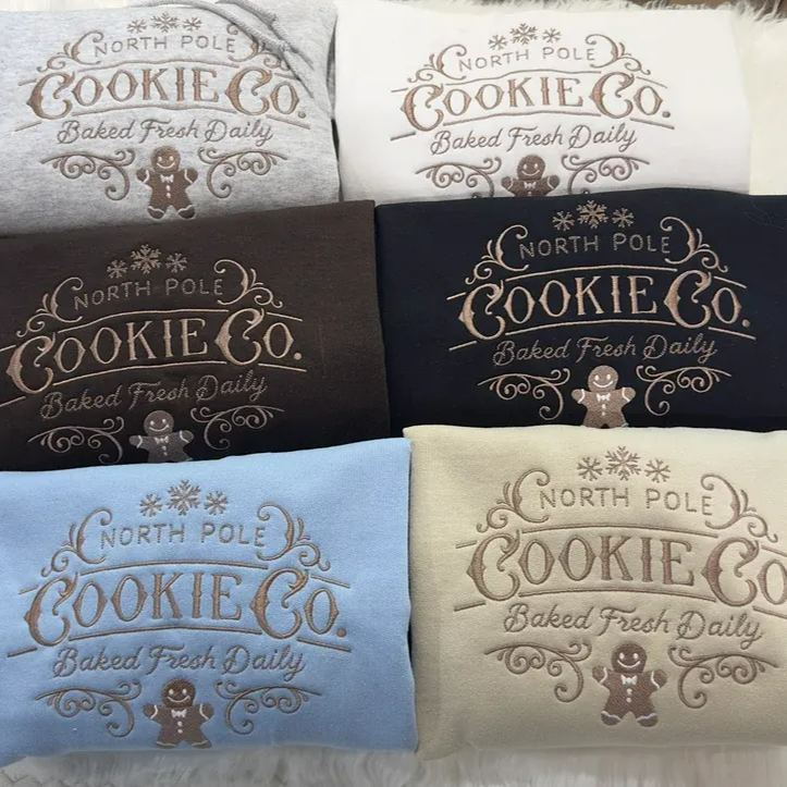 Halloween Gingerbread Man Embroidered Sweatshirt