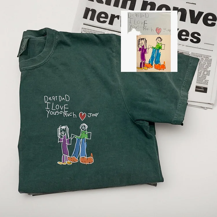 Custom Kids Drawing Sweatshirt – Personalized Art Hoodie, Unique Gift for Mom, Dad, or Grandparents