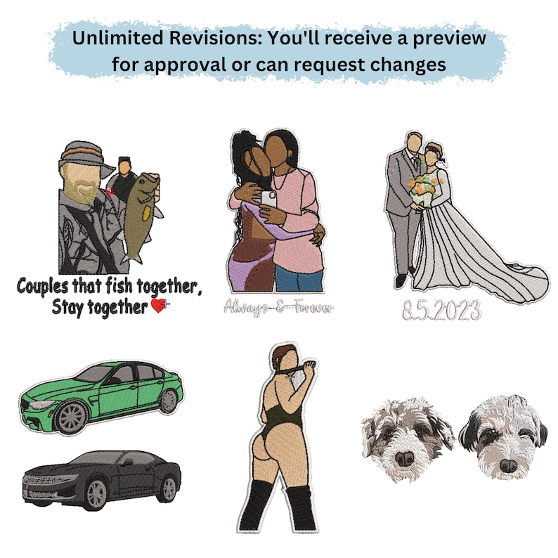 Personalized Embroidered Portrait from Photo Hoodie