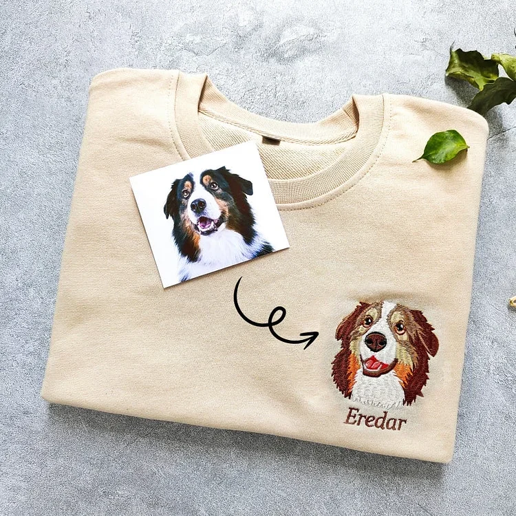 The Custom Embroidered Pet Portrait Sweatshirt
