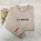 Roman Numeral Elegance: Custom Embroidered Sweatshirt with Roman Numerals