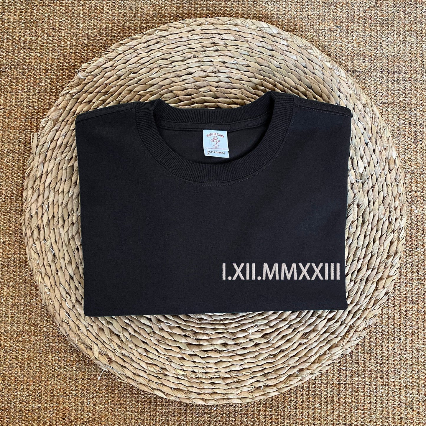 Roman Numeral Chic: Tailor-Made Embroidered Sweatshirt for You