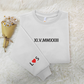 Roman Numeral Elegance: Custom Embroidered Sweatshirt with Roman Numerals