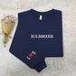 Roman Numeral Elegance: Custom Embroidered Sweatshirt with Roman Numerals