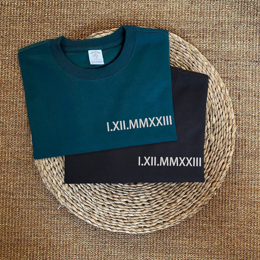 Roman Numeral Chic: Tailor-Made Embroidered Sweatshirt for You