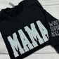 Custom Embroidered Applique Glitter Mama Sweatshirt