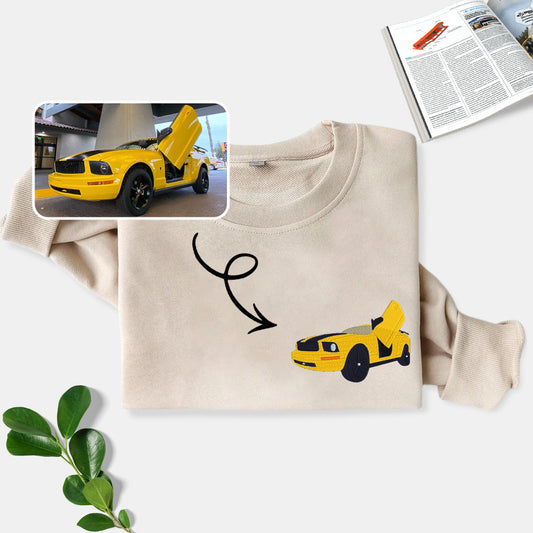 Drive in Style: Customized Embroidered Supercar Hoodie