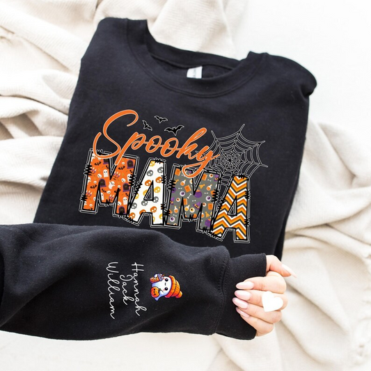 Custom Halloween Spooky Mama Sweatshirt