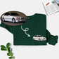 Stylish customized car pattern embroidered sweatshirt, perfect gift for car lovers!