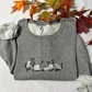 Ghost Cat Embroidered Sweatshirt
