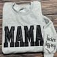 Custom Embroidered Applique Glitter Mama Sweatshirt