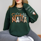 Spooky Mama-Halloween Mama Sweatshirt with Kids Name on Sleeve