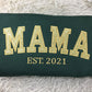 Custom Embroidered Applique Glitter Mama Sweatshirt