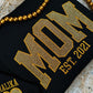 Custom Embroidered Applique Glitter Mama Sweatshirt