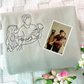 Personalized Embroidered Dad & Kids Photo Sweatshirt - Custom Gift for Dad, Papa