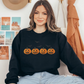 Embroidered Pumpkin Halloween Sweatshirt