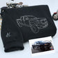 Custom Embroidered Trucker Hoodie from Your Photo, Personalized Gift for Truck Lover