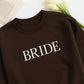 Bride Block Letter Sweatshirt - Wedding Embroidered Apparel - Perfect Bridal Shower Gift