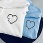 Custom Embroidered Heart Initials Matching Hoodies for Couples