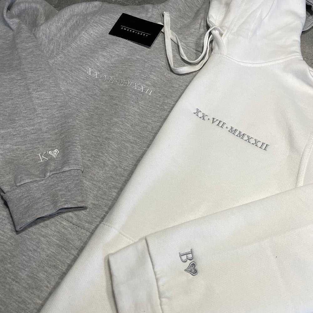 Personalized Embroidered Forever yours You are mine Matching Hoodie Sweatshirt Couple Gifts