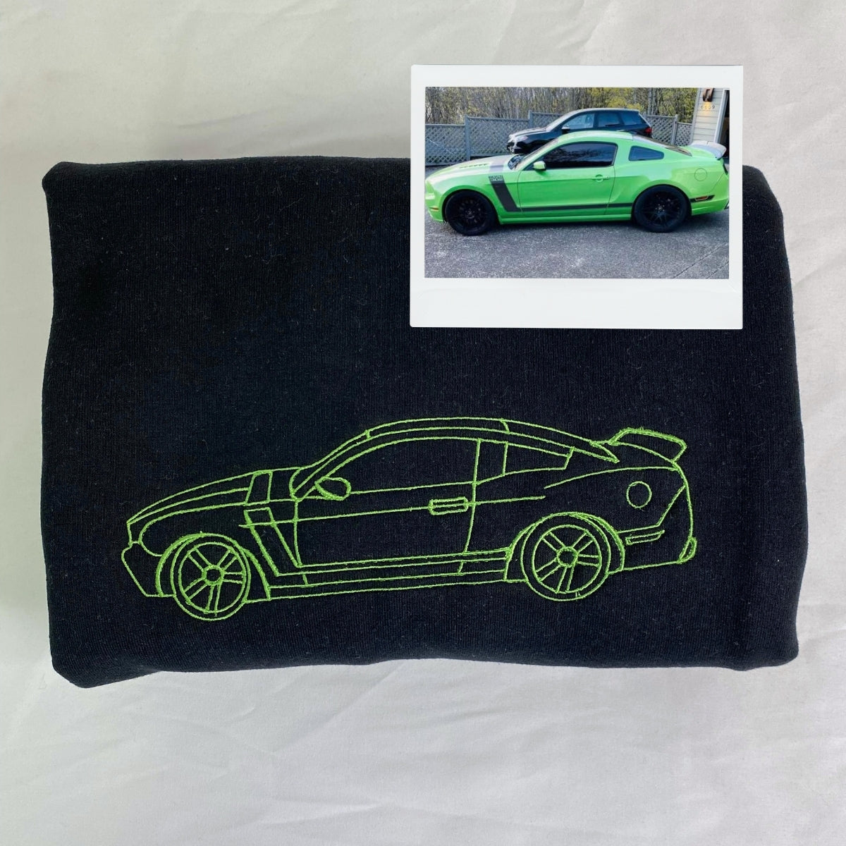 Car Outline Portrait Hoodies - Custom Vehicle Silhouette Embroidered - Auto Art