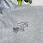 Car Outline Portrait Hoodies - Custom Vehicle Silhouette Embroidered - Auto Art