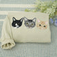 Cat Mom Portrait Sweatshirts - Custom Cat Names Embroidered Crewneck - Cat Parent Apparel