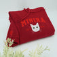 Cat Portrait Custom Hoodies - Pet Face Varsity Embroidered Sweatshirts - Personalized Cat Parent Gift