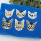 Cats Portrait Hoodies - Multi Pet Face Embroidered Sweatshirts - Custom Cat Family Collection Gift