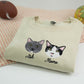 Cats Portrait Hoodies - Multi Pet Face Embroidered Sweatshirts - Custom Cat Family Collection Gift