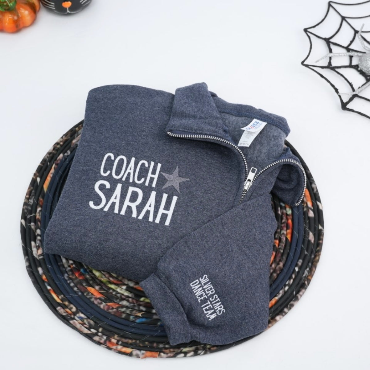 Coach Custom Quarter Zip Hoodies - Team Coaching Embroidered Apparel - Perfect Sports Staff Gift