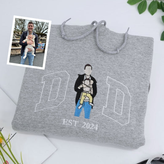 Cool Dad Custom Hoodies - New Father Embroidered Sweatshirts - Perfect First Father's Day Gift