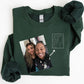 Custom Embroidered Gift for Couple, Personalized Custom Portrait Sweatshirt, Photo Couple Hoodie