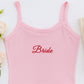 Custom Bride Tank Tops - Personalized Embroidered Bridal Party Tanks - Perfect Wedding Bachelorette Gift Set